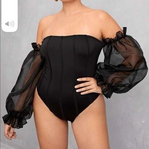 NWOT Plus Size Black Bodysuit